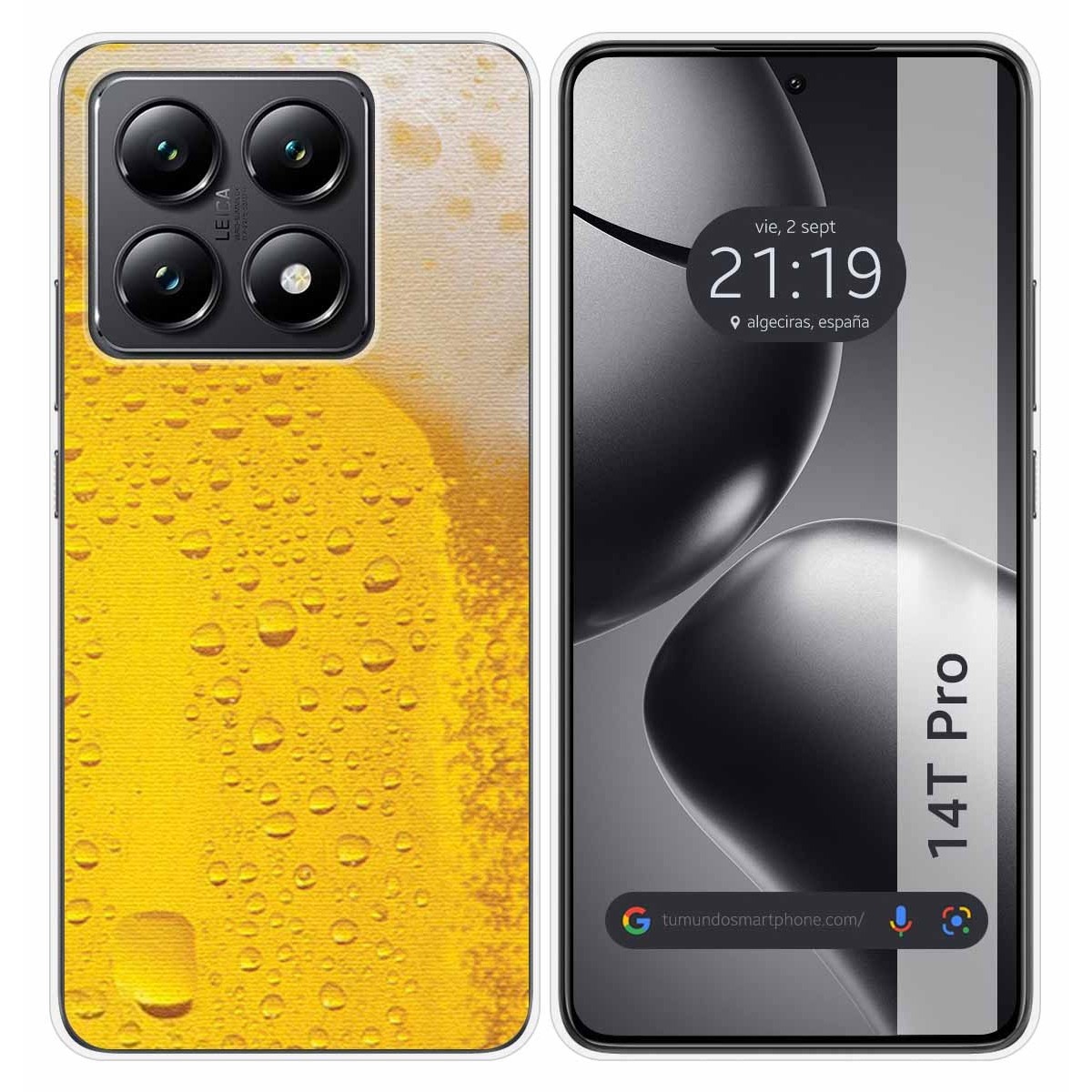 Funda Silicona para Xiaomi 14T Pro 5G diseño Cerveza Dibujos