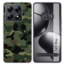 Funda Silicona para Xiaomi 14T Pro 5G diseño Camuflaje Dibujos