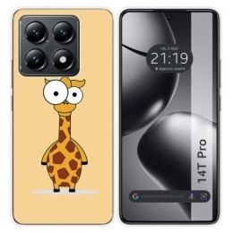 Funda Silicona para Xiaomi 14T Pro 5G diseño Jirafa Dibujos