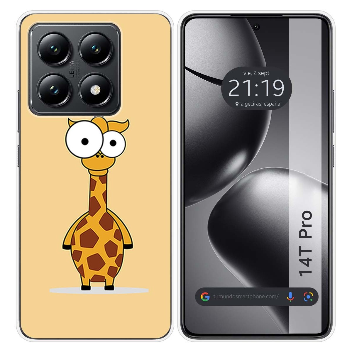 Funda Silicona para Xiaomi 14T Pro 5G diseño Jirafa Dibujos