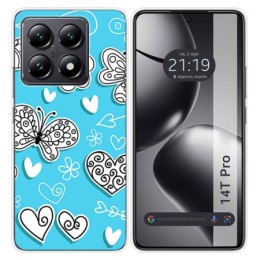 Funda Silicona para Xiaomi 14T Pro 5G diseño Mariposas Dibujos