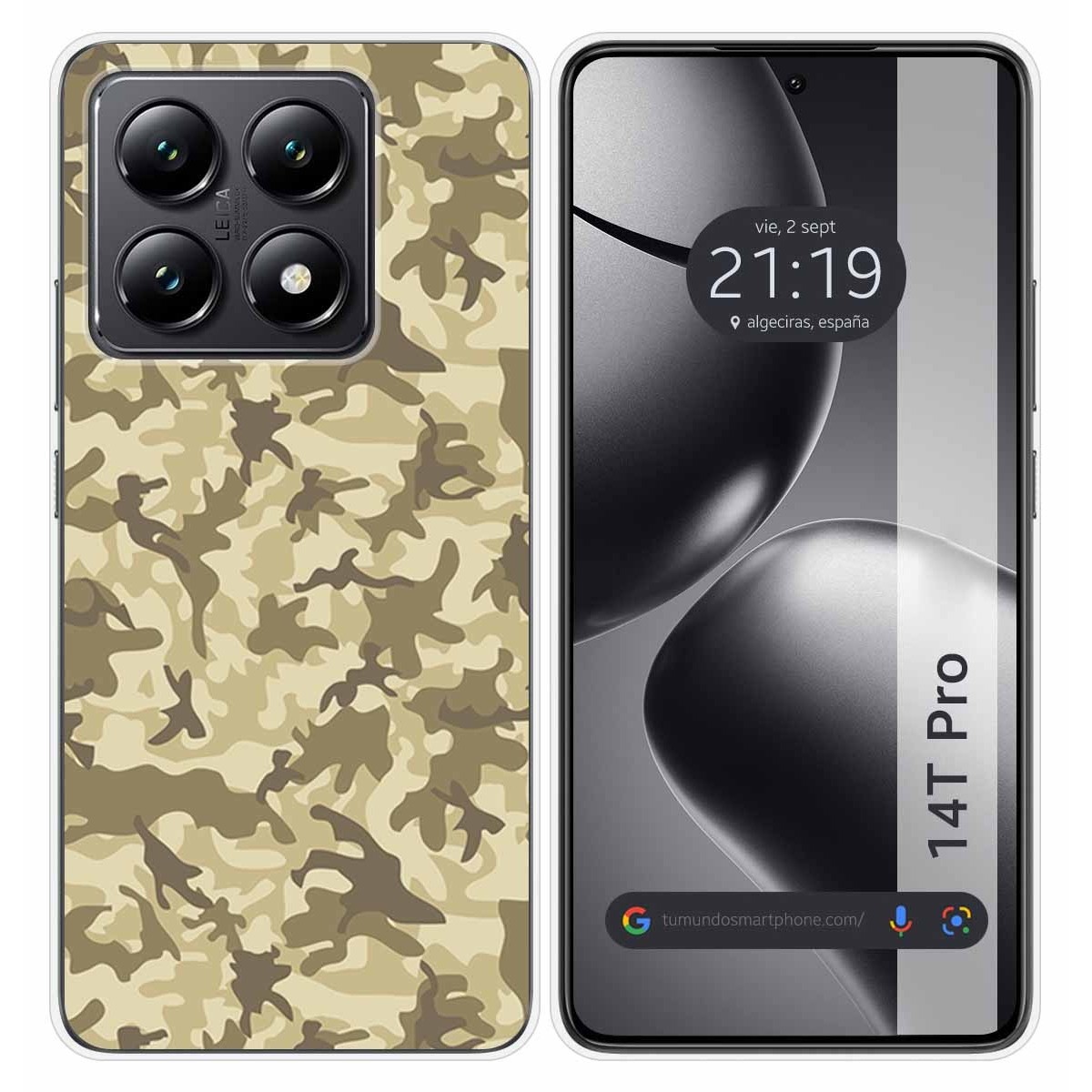 Funda Silicona para Xiaomi 14T Pro 5G diseño Sand Camuflaje Dibujos