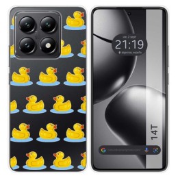 Funda Silicona Transparente para Xiaomi 14T 5G diseño Pato Dibujos