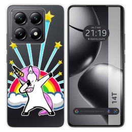 Funda Silicona Transparente para Xiaomi 14T 5G diseño Unicornio Dibujos