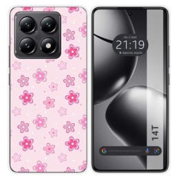 Funda Silicona para Xiaomi 14T 5G diseño Flores Dibujos