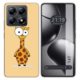 Funda Silicona para Xiaomi 14T 5G diseño Jirafa Dibujos