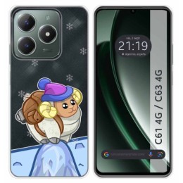 Funda Silicona Transparente para Realme C61 / C63 4G diseño Cabra Dibujos