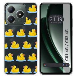 Funda Silicona Transparente para Realme C61 / C63 4G diseño Pato Dibujos