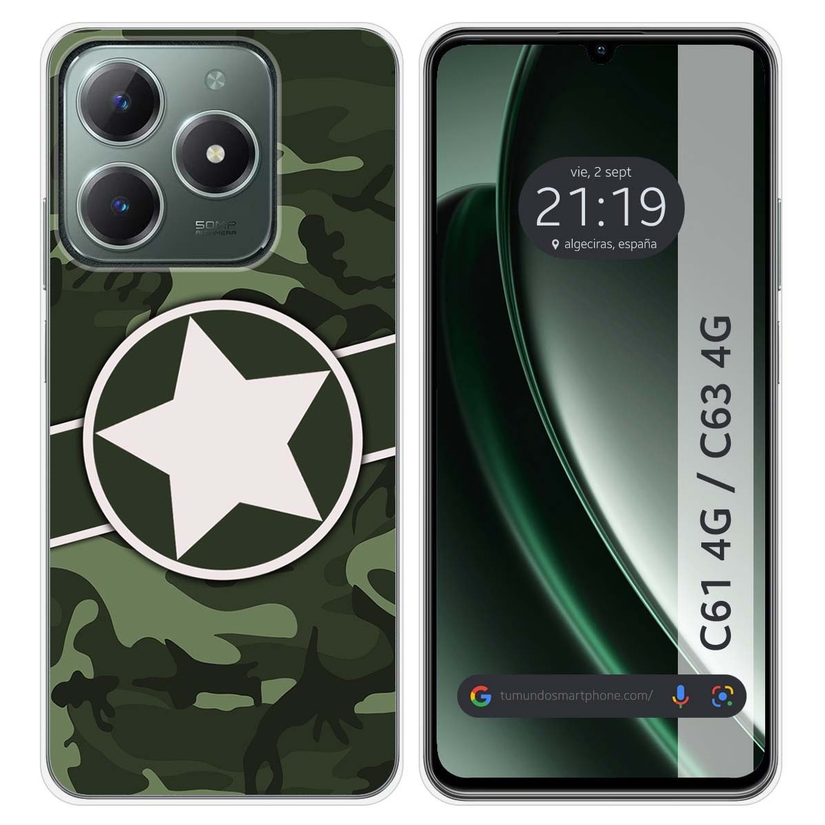 Funda Silicona para Realme C61 / C63 4G diseño Camuflaje 01 Dibujos