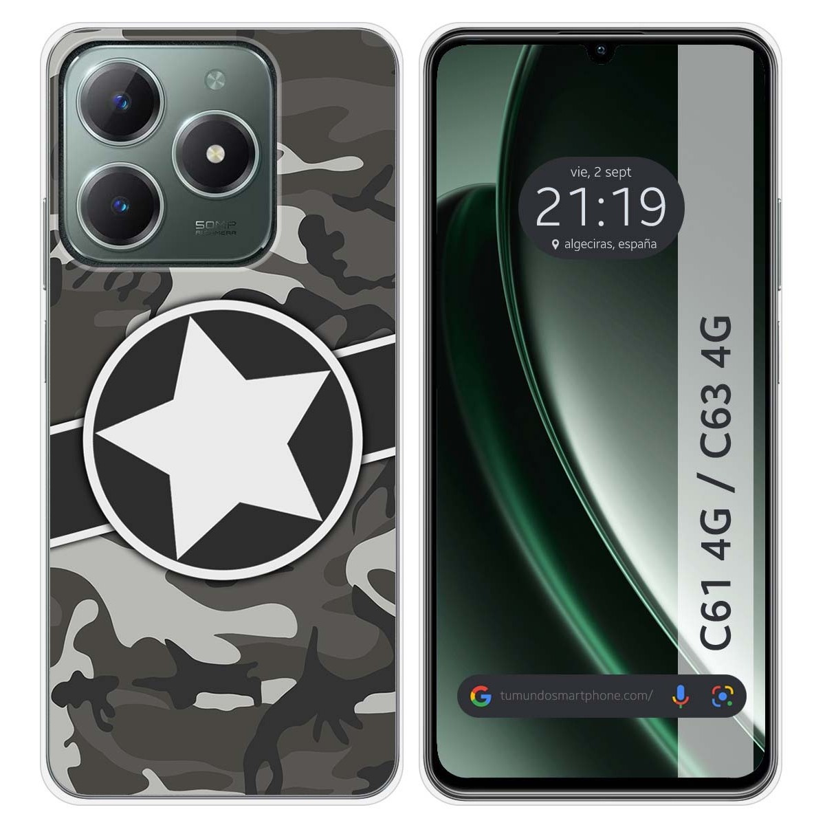 Funda Silicona para Realme C61 / C63 4G diseño Camuflaje 02 Dibujos