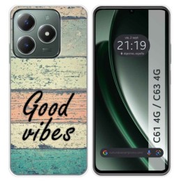 Funda Silicona para Realme C61 / C63 4G diseño Madera 01 Dibujos