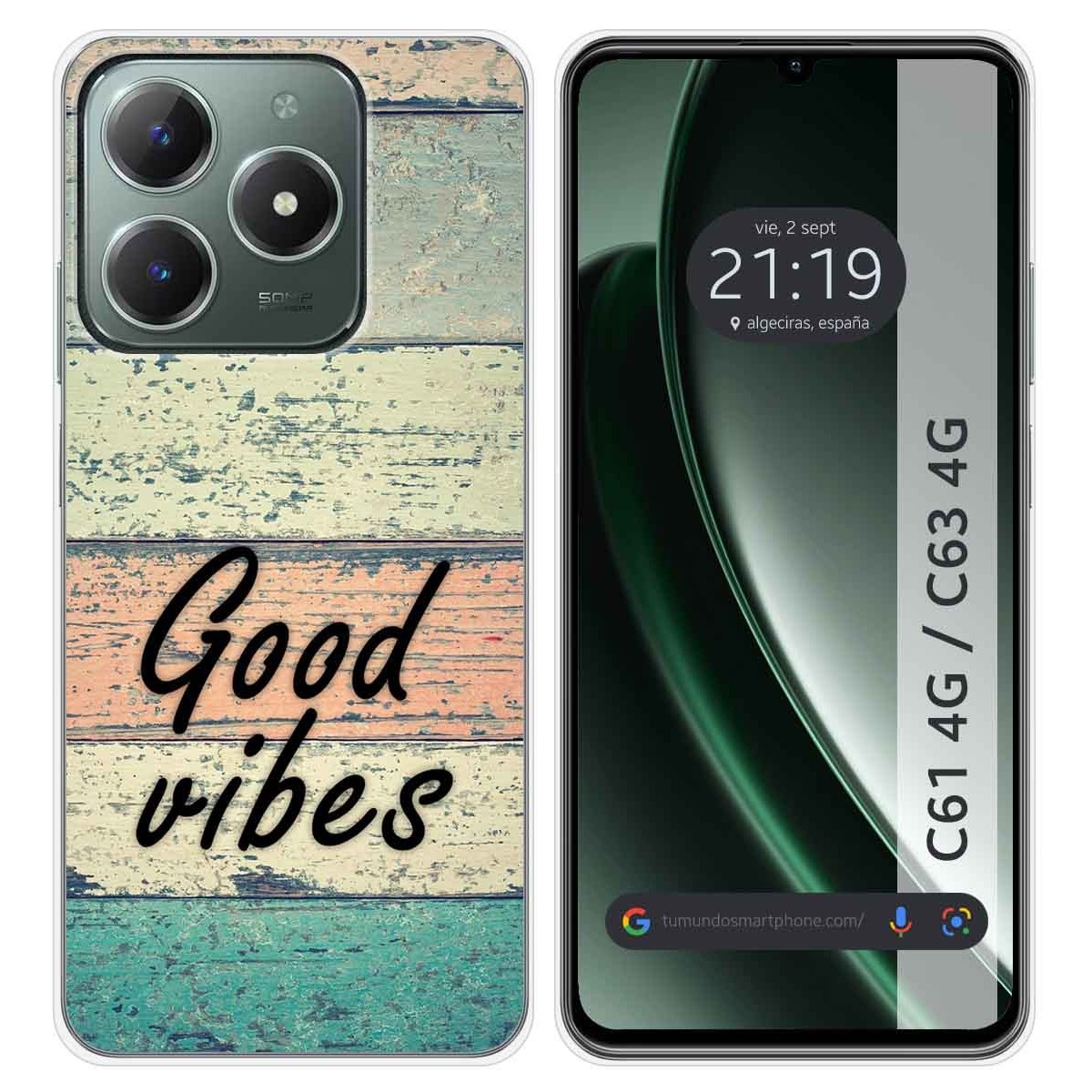 Funda Silicona para Realme C61 / C63 4G diseño Madera 01 Dibujos