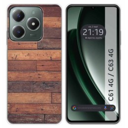 Funda Silicona para Realme C61 / C63 4G diseño Madera 03 Dibujos