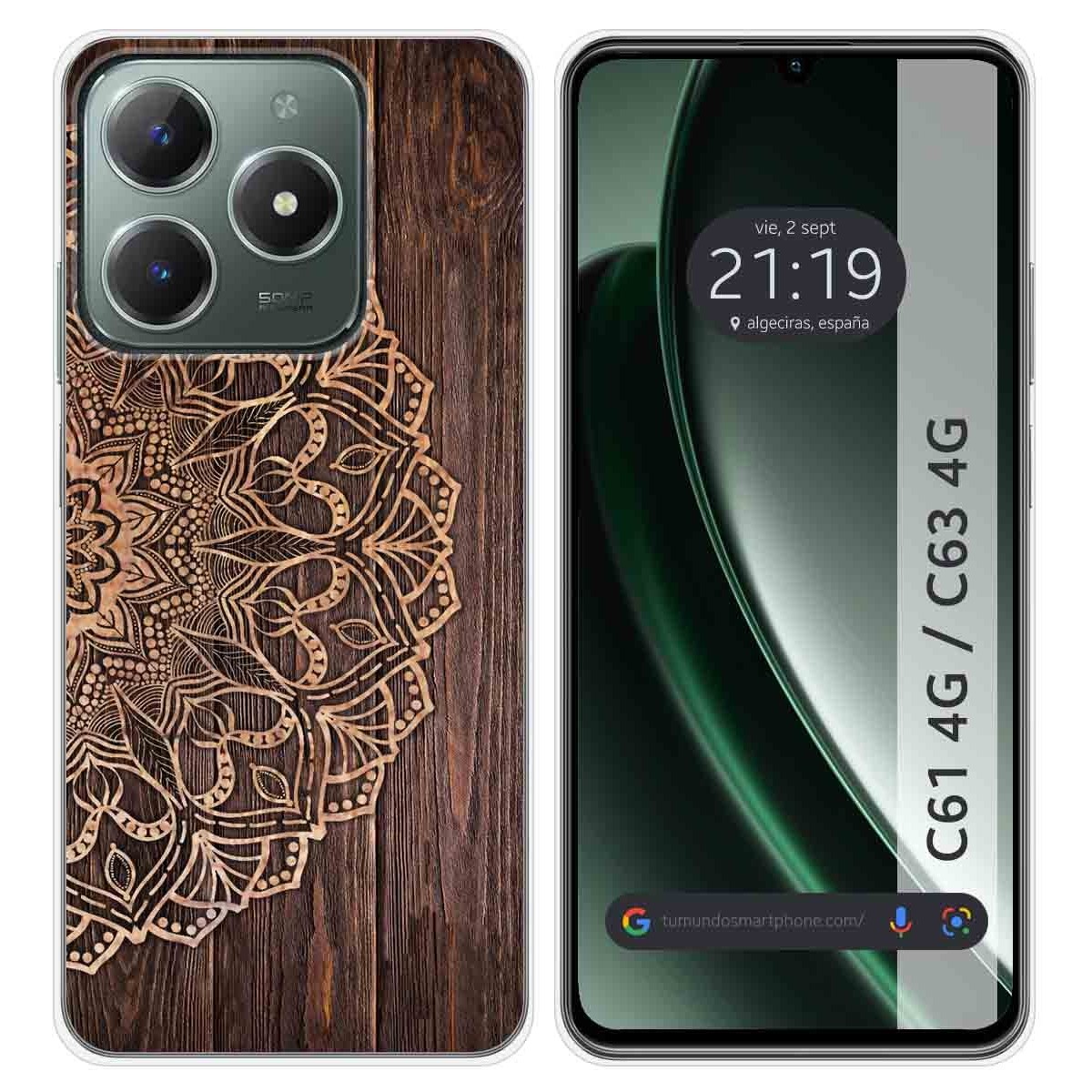 Funda Silicona para Realme C61 / C63 4G diseño Madera 06 Dibujos