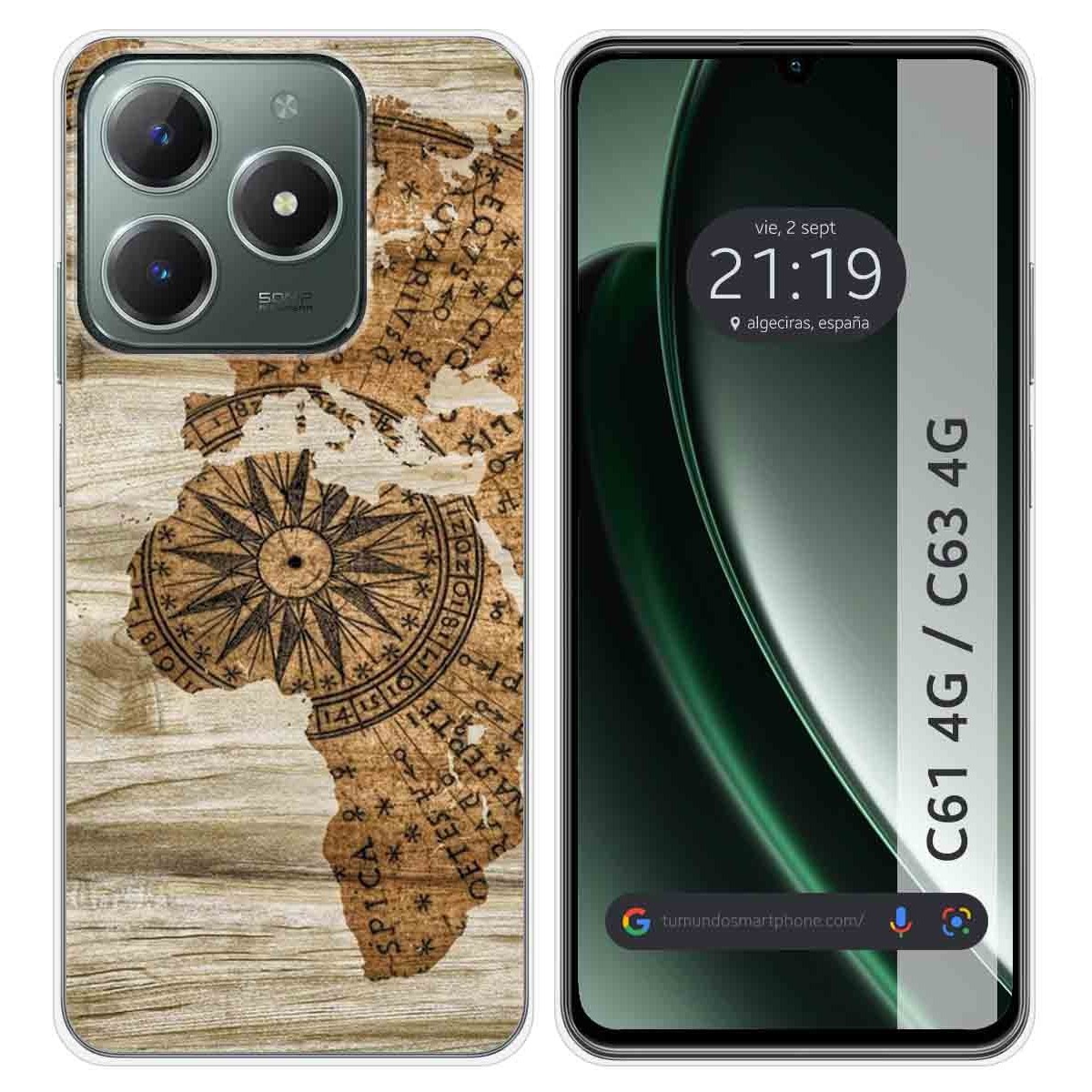 Funda Silicona para Realme C61 / C63 4G diseño Madera 07 Dibujos