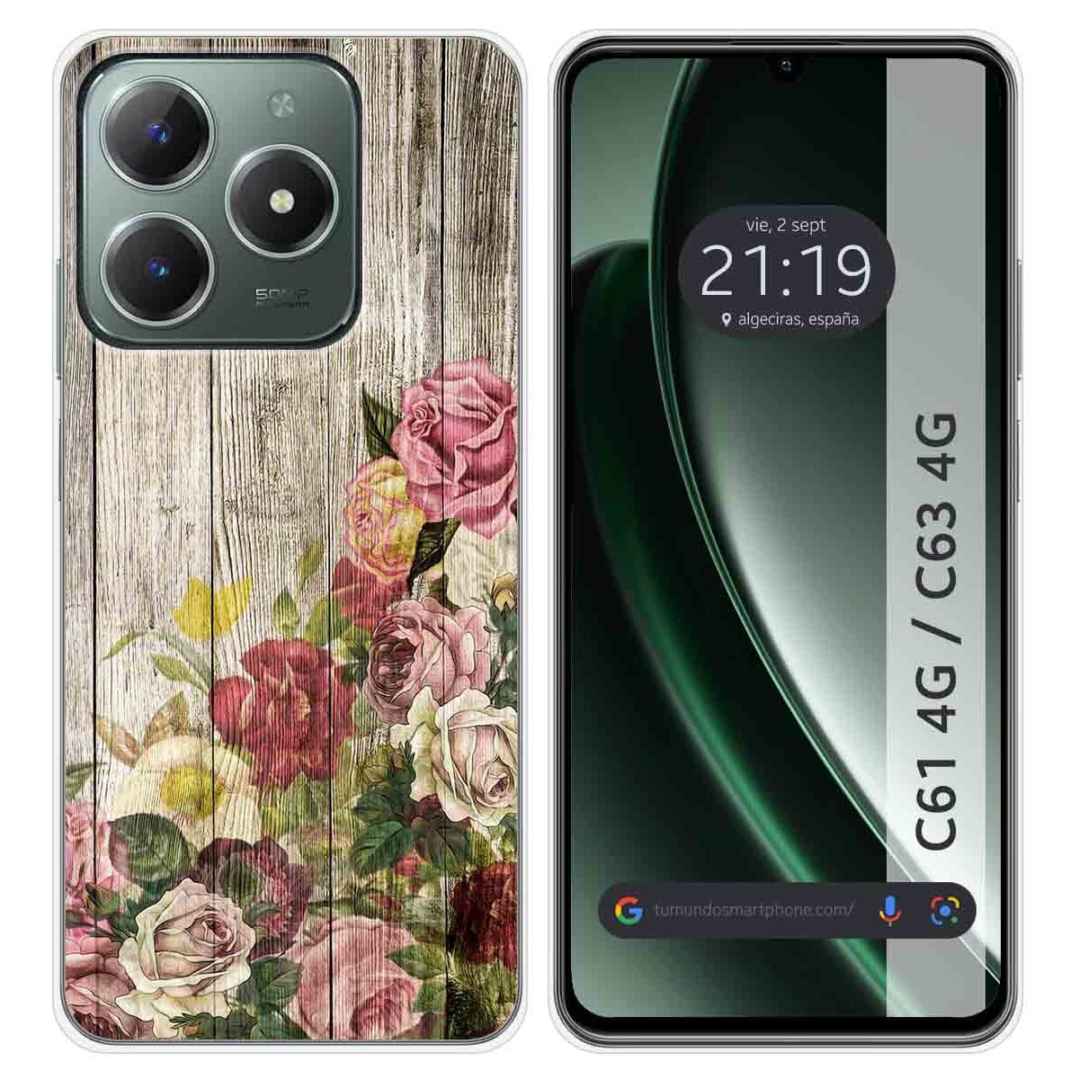 Funda Silicona para Realme C61 / C63 4G diseño Madera 08 Dibujos