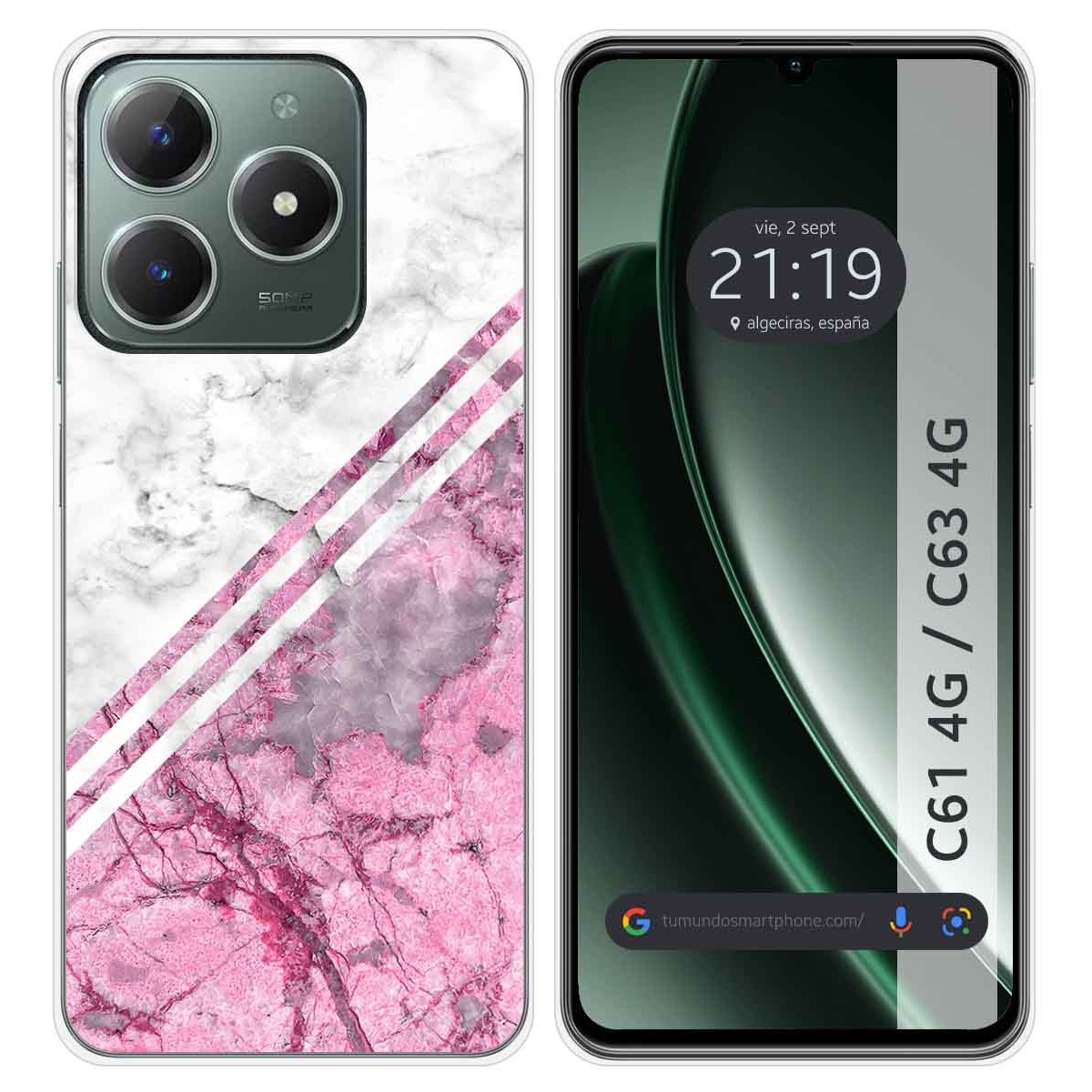 Funda Silicona para Realme C61 / C63 4G diseño Mármol 03 Dibujos