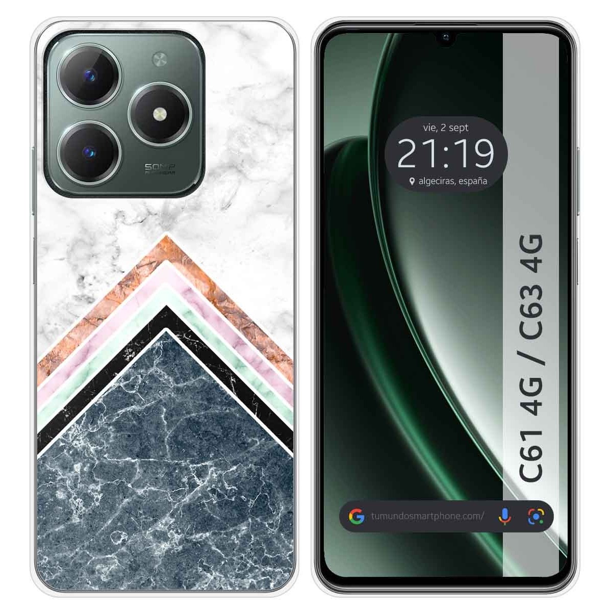 Funda Silicona para Realme C61 / C63 4G diseño Mármol 05 Dibujos