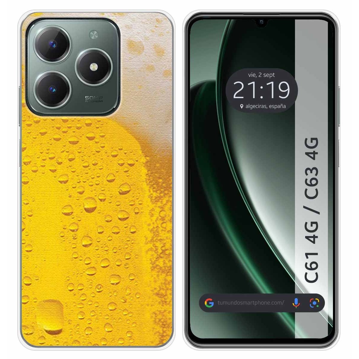 Funda Silicona para Realme C61 / C63 4G diseño Cerveza Dibujos