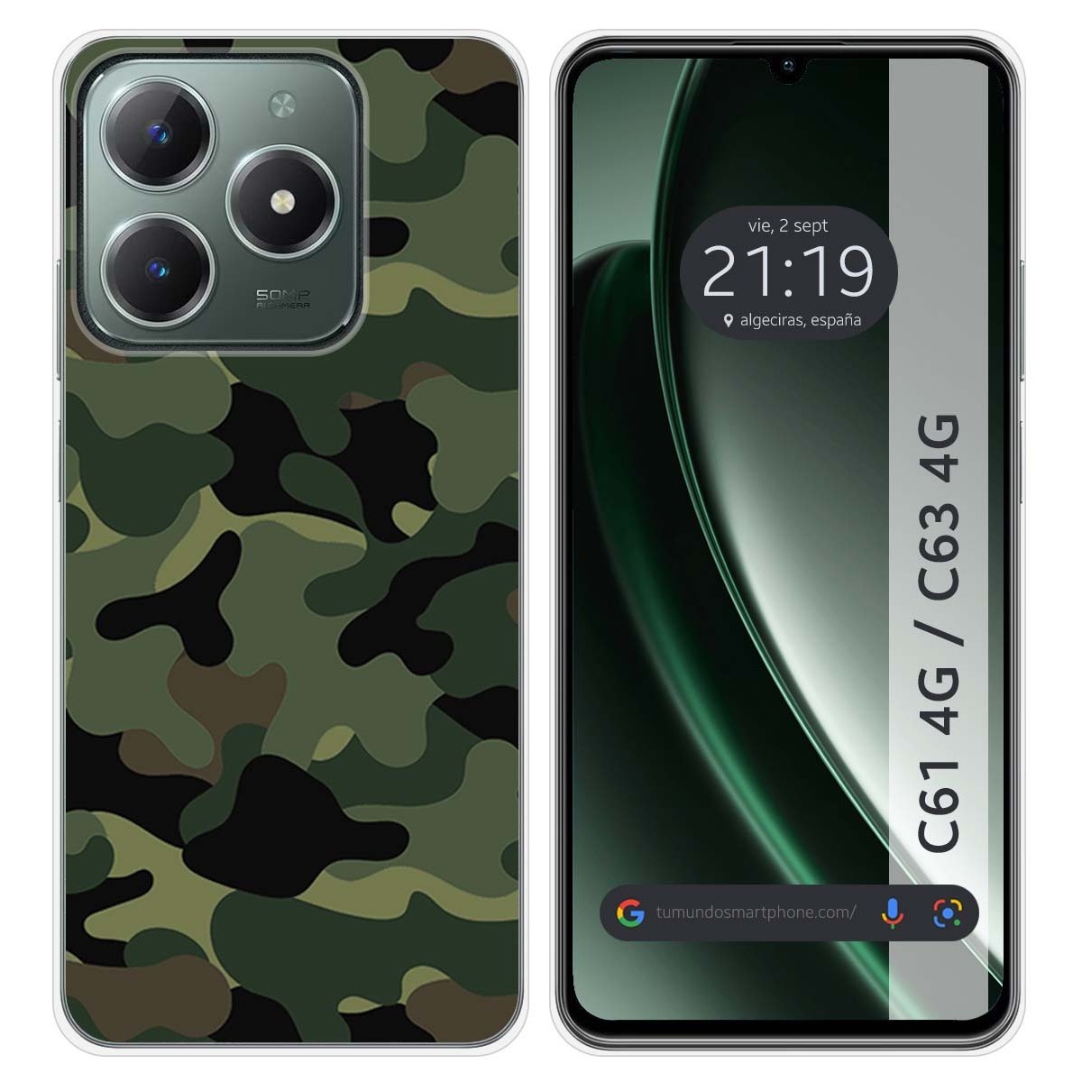 Funda Silicona para Realme C61 / C63 4G diseño Camuflaje Dibujos