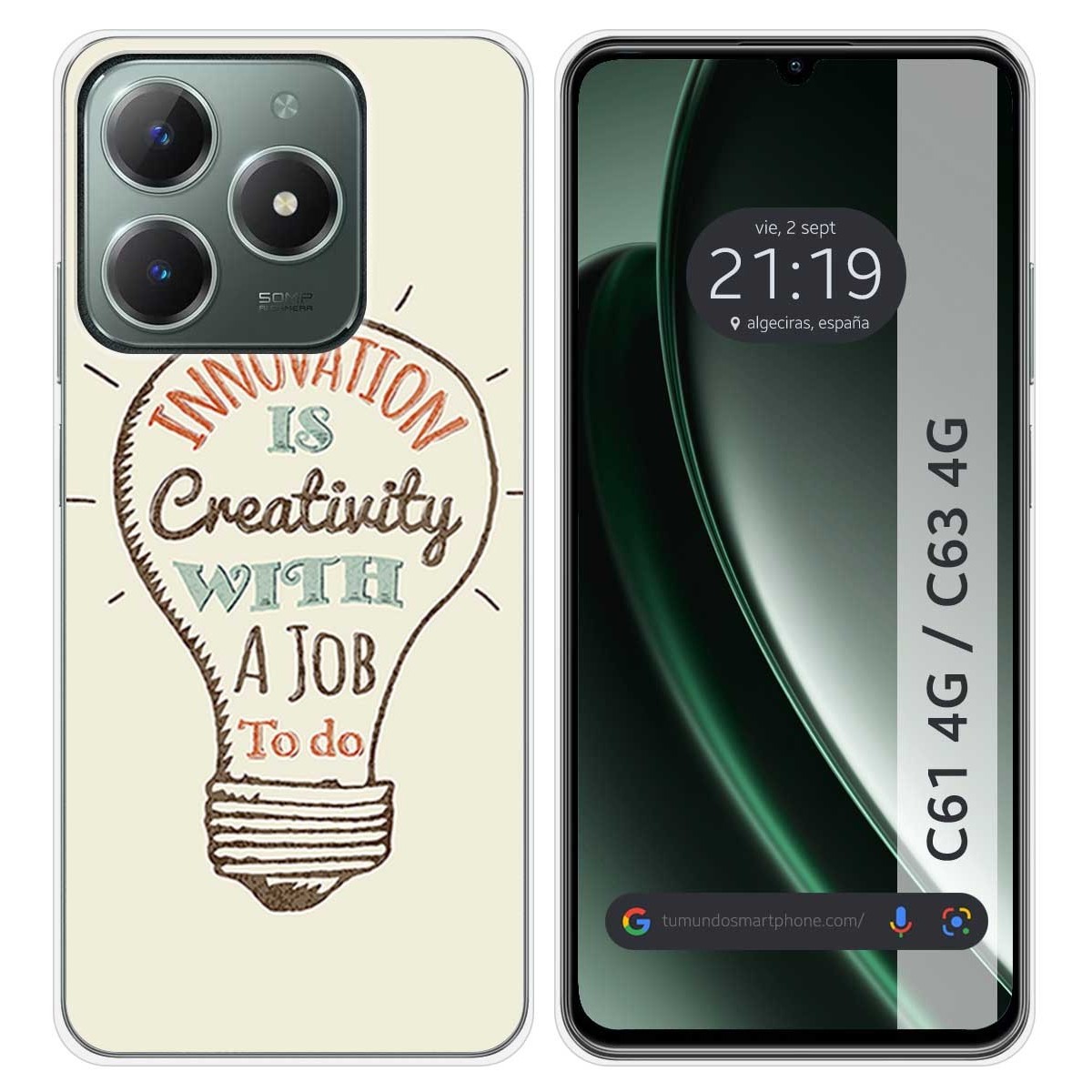 Funda Silicona para Realme C61 / C63 4G diseño Creativity Dibujos