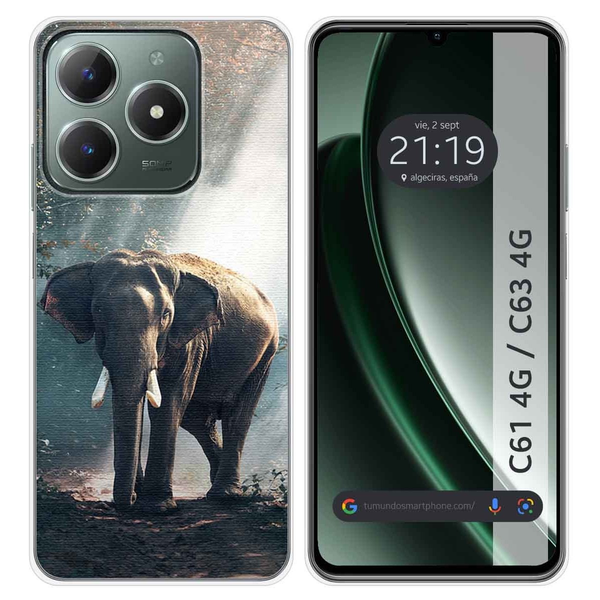 Funda Silicona para Realme C61 / C63 4G diseño Elefante Dibujos