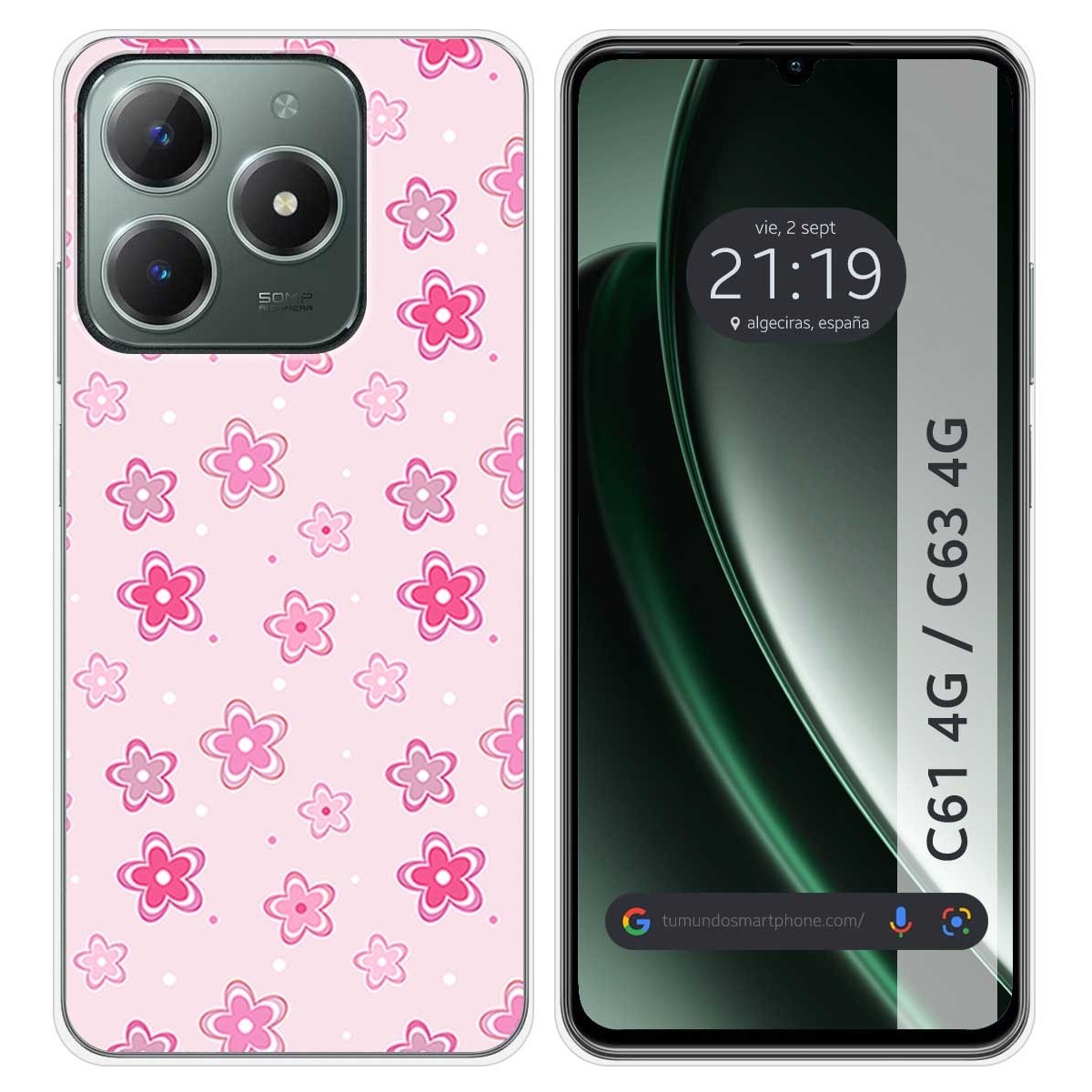 Funda Silicona para Realme C61 / C63 4G diseño Flores Dibujos