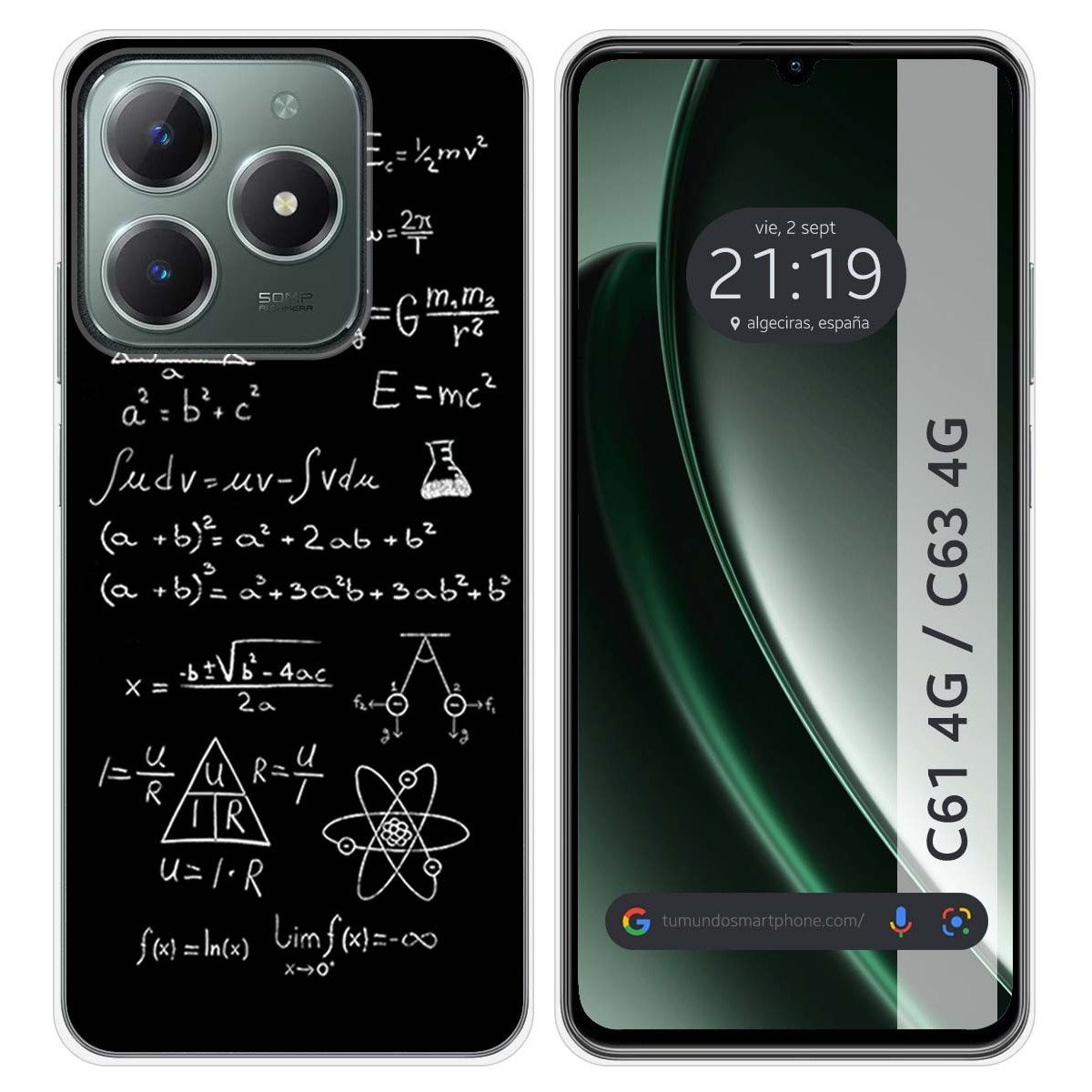 Funda Silicona para Realme C61 / C63 4G diseño Formulas Dibujos