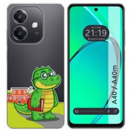 Funda Silicona Transparente para Oppo A40 / A40m diseño Coco Dibujos