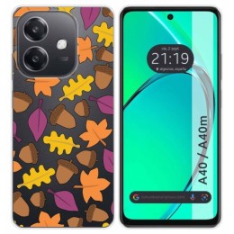 Funda Silicona Transparente para Oppo A40 / A40m diseño Otoño Dibujos