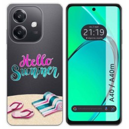 Funda Silicona Transparente para Oppo A40 / A40m diseño Summer Dibujos