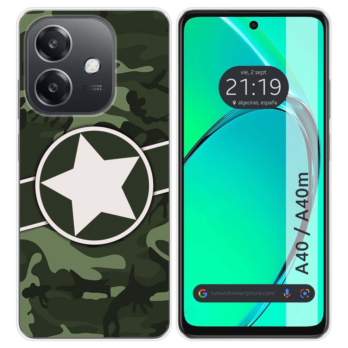 Funda Silicona para Oppo A40 / A40m diseño Camuflaje 01 Dibujos