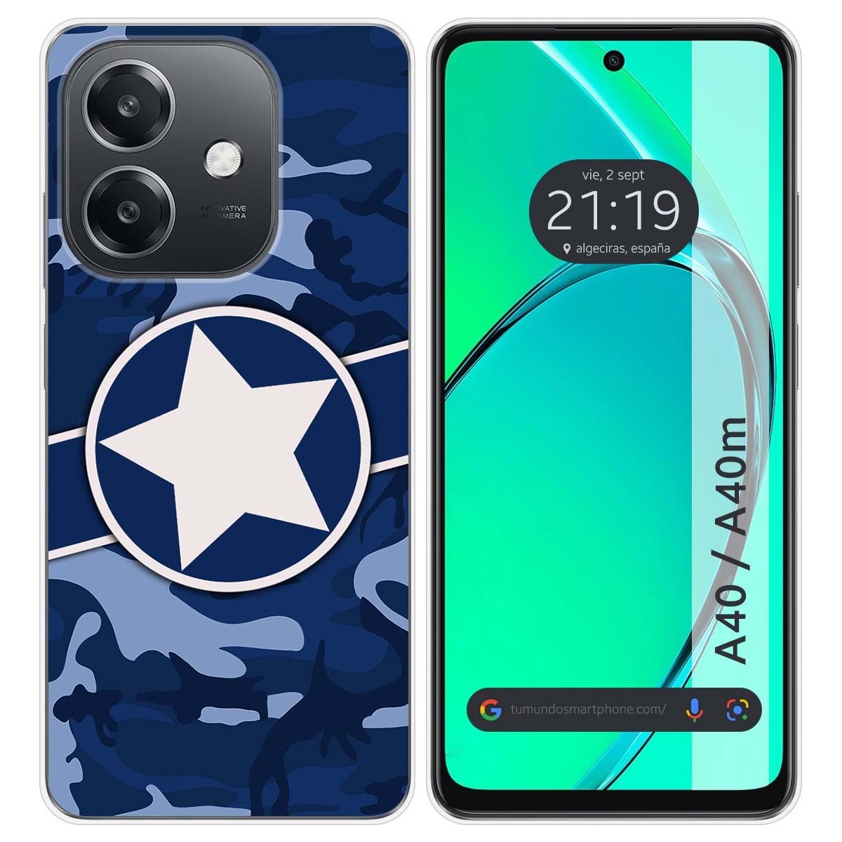 Funda Silicona para Oppo A40 / A40m diseño Camuflaje 03 Dibujos