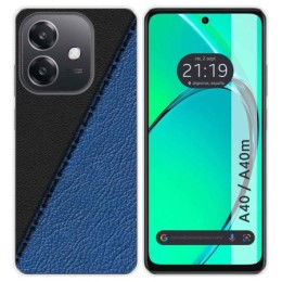 Funda Silicona para Oppo A40 / A40m diseño Cuero 02 Dibujos