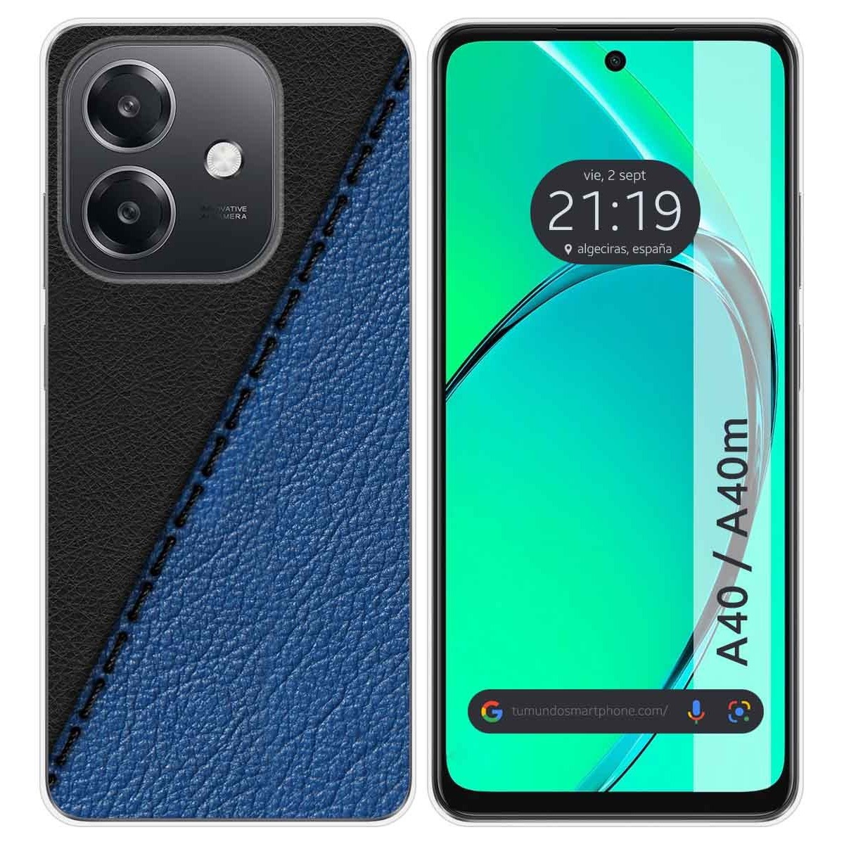 Funda Silicona para Oppo A40 / A40m diseño Cuero 02 Dibujos