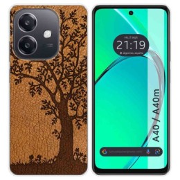 Funda Silicona para Oppo A40 / A40m diseño Cuero 03 Dibujos