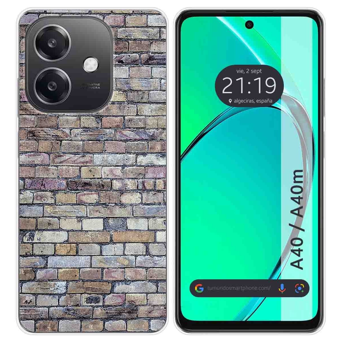 Funda Silicona para Oppo A40 / A40m diseño Ladrillo 02 Dibujos