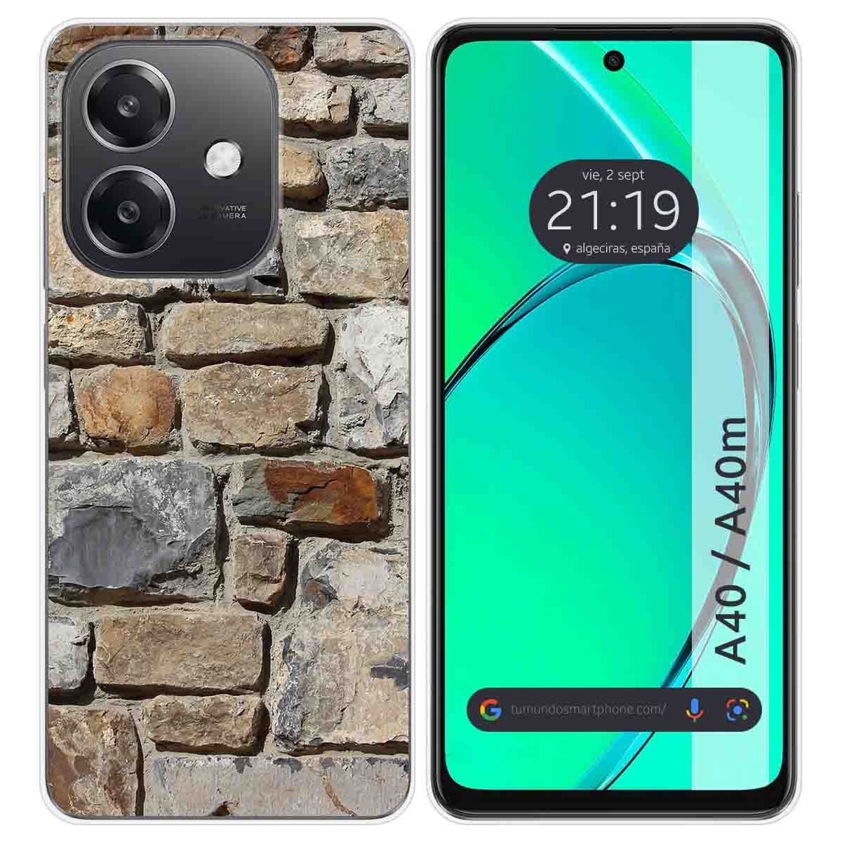 Funda Silicona para Oppo A40 / A40m diseño Ladrillo 03 Dibujos