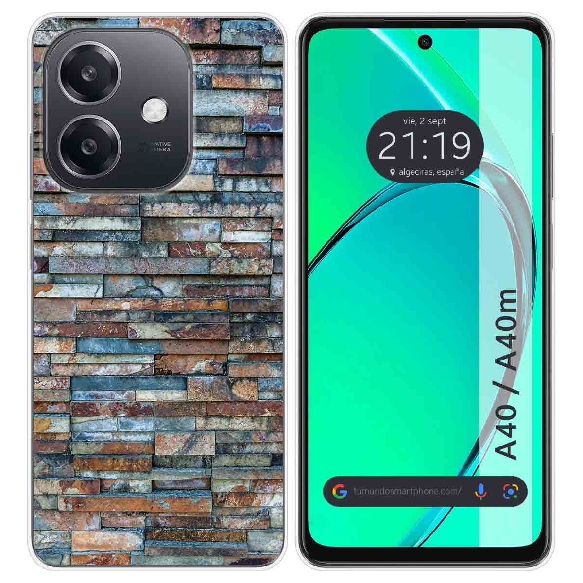 Funda Silicona para Oppo A40 / A40m diseño Ladrillo 05 Dibujos