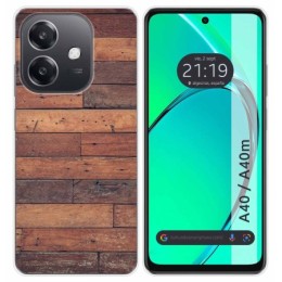 Funda Silicona para Oppo A40 / A40m diseño Madera 03 Dibujos