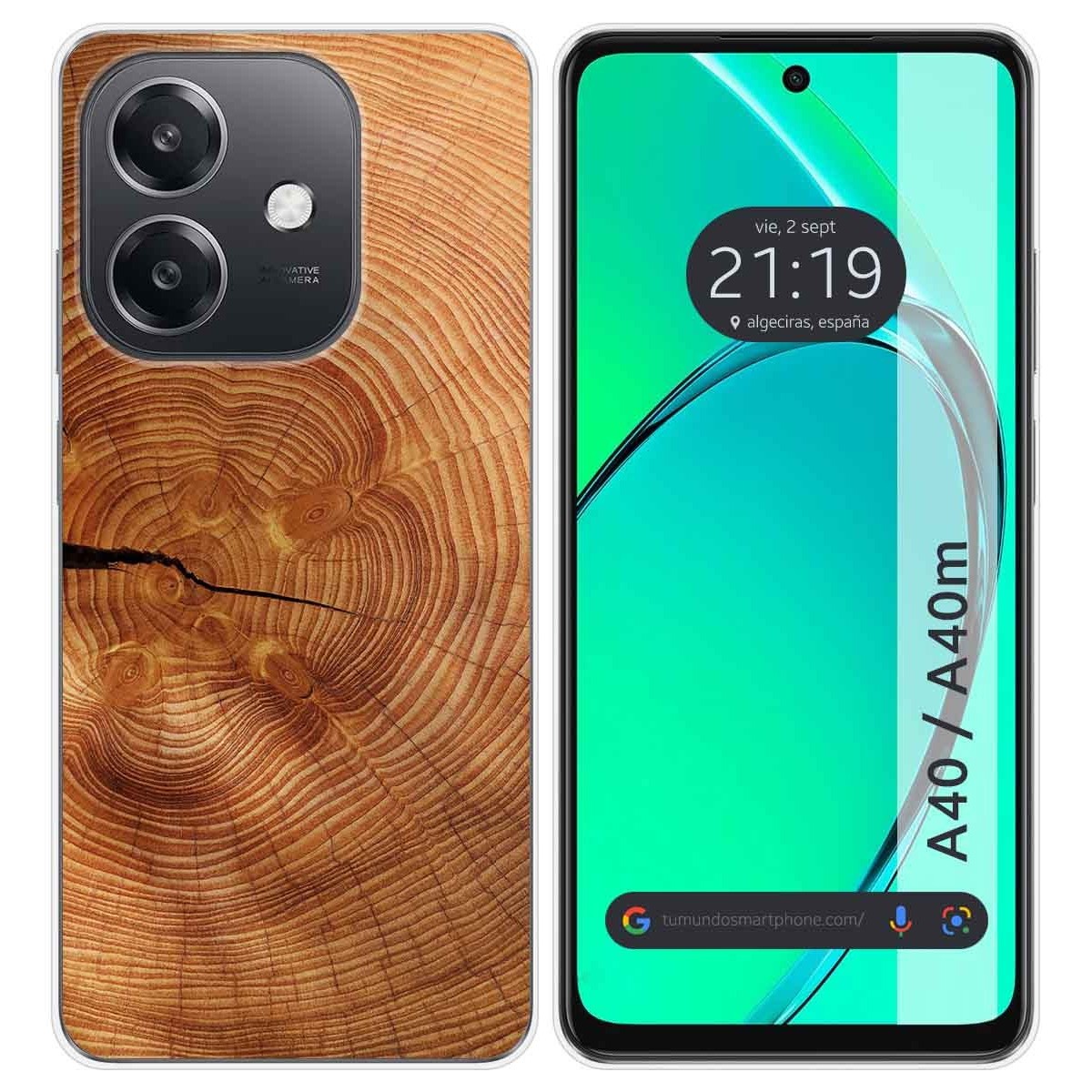 Funda Silicona para Oppo A40 / A40m diseño Madera 04 Dibujos