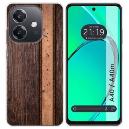 Funda Silicona para Oppo A40 / A40m diseño Madera 05 Dibujos