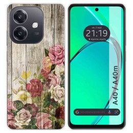 Funda Silicona para Oppo A40 / A40m diseño Madera 08 Dibujos