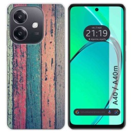 Funda Silicona para Oppo A40 / A40m diseño Madera 10 Dibujos