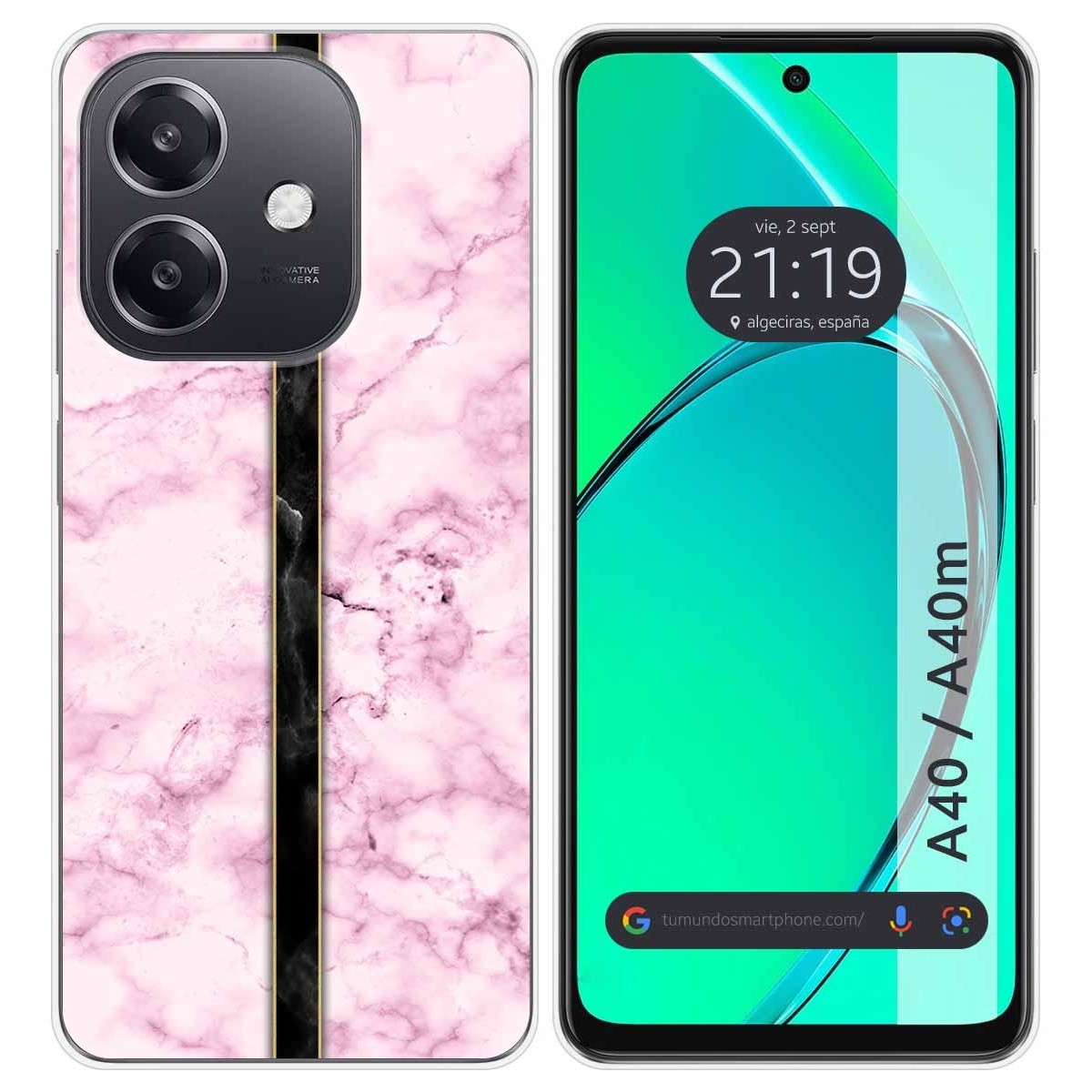 Funda Silicona para Oppo A40 / A40m diseño Mármol 04 Dibujos