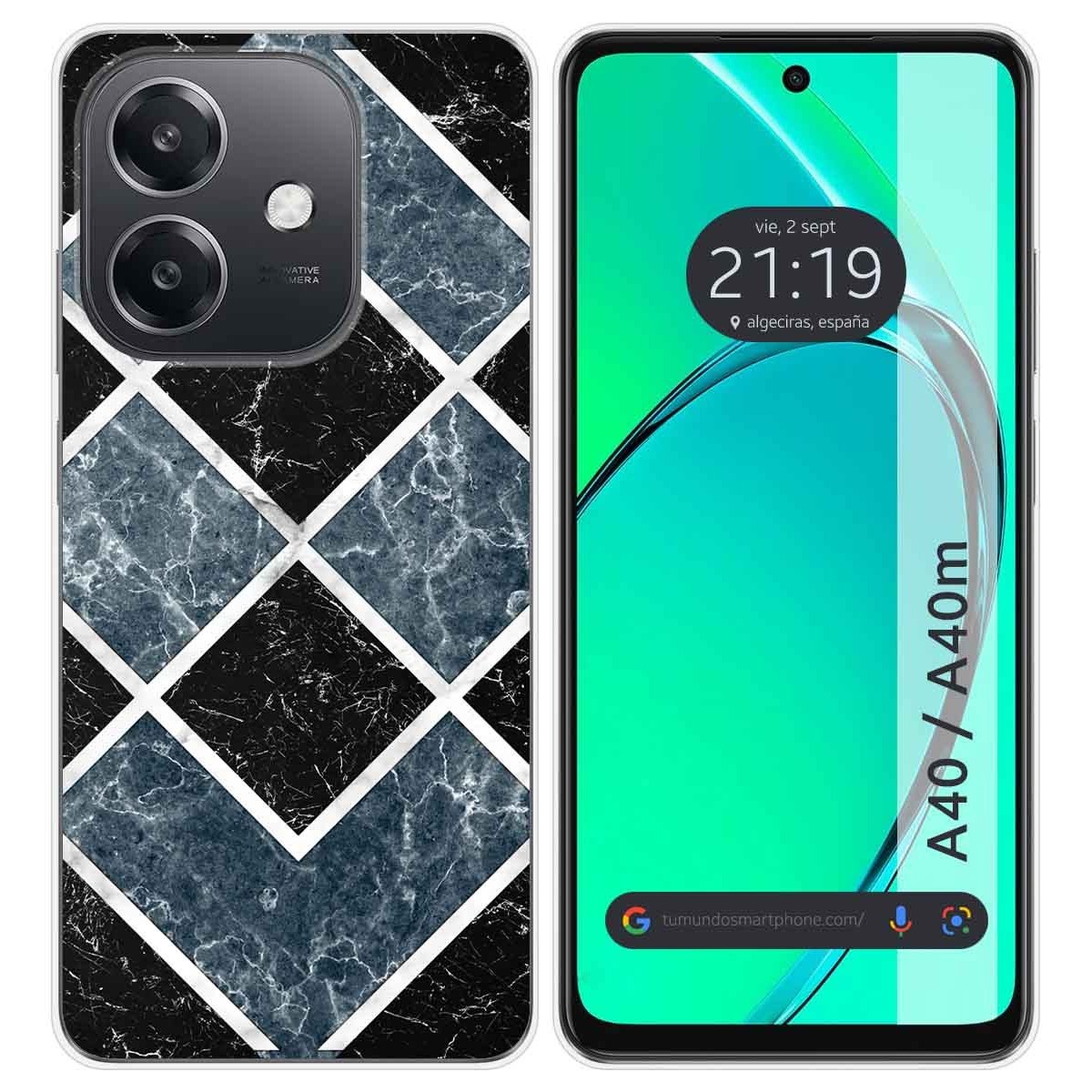 Funda Silicona para Oppo A40 / A40m diseño Mármol 06 Dibujos