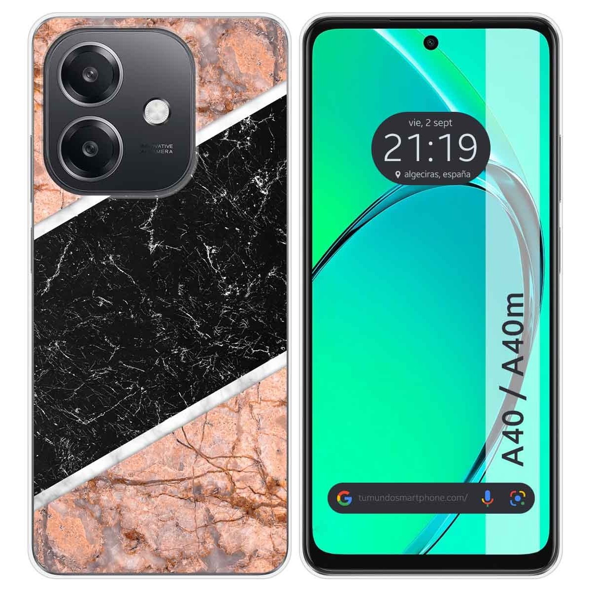 Funda Silicona para Oppo A40 / A40m diseño Mármol 07 Dibujos