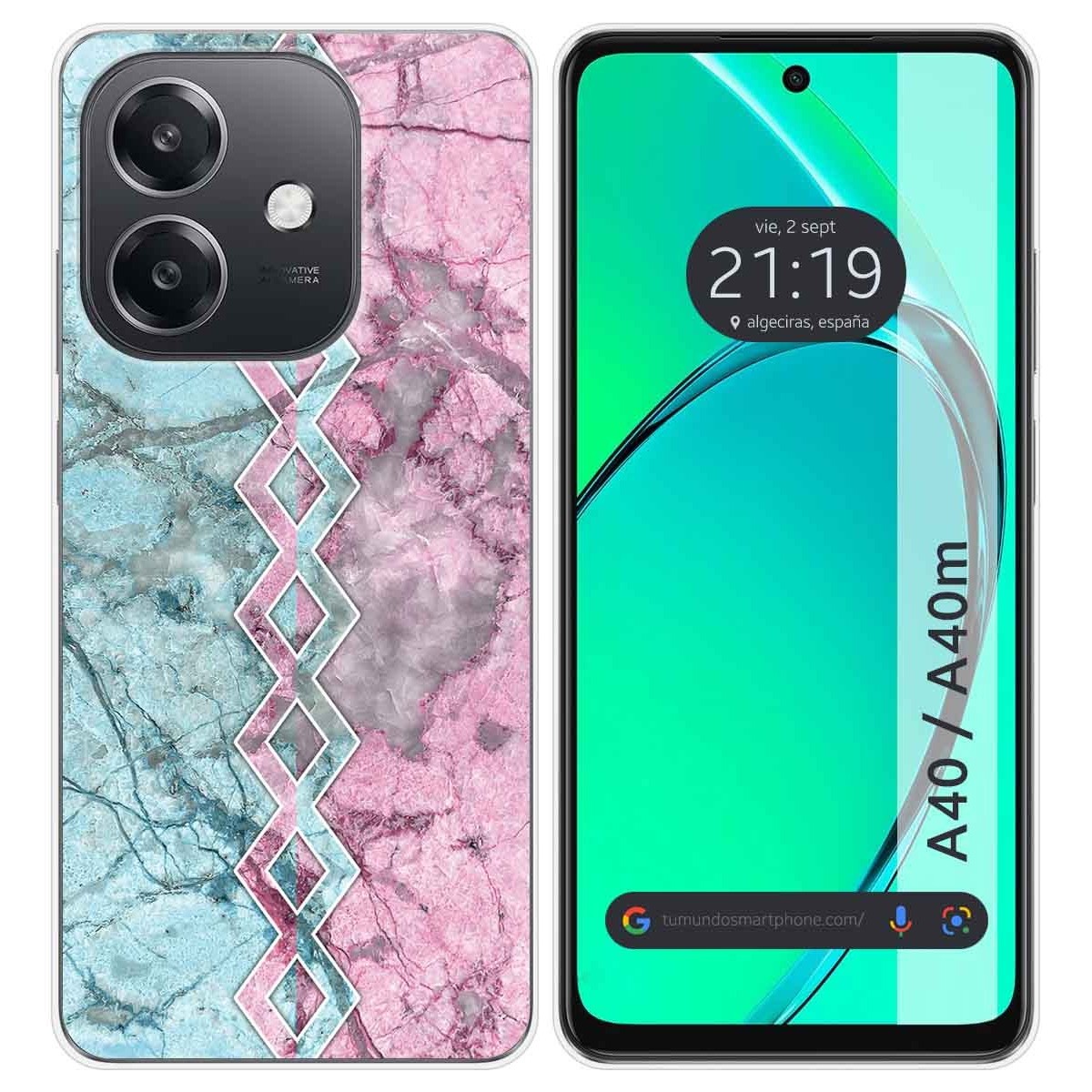 Funda Silicona para Oppo A40 / A40m diseño Mármol 08 Dibujos