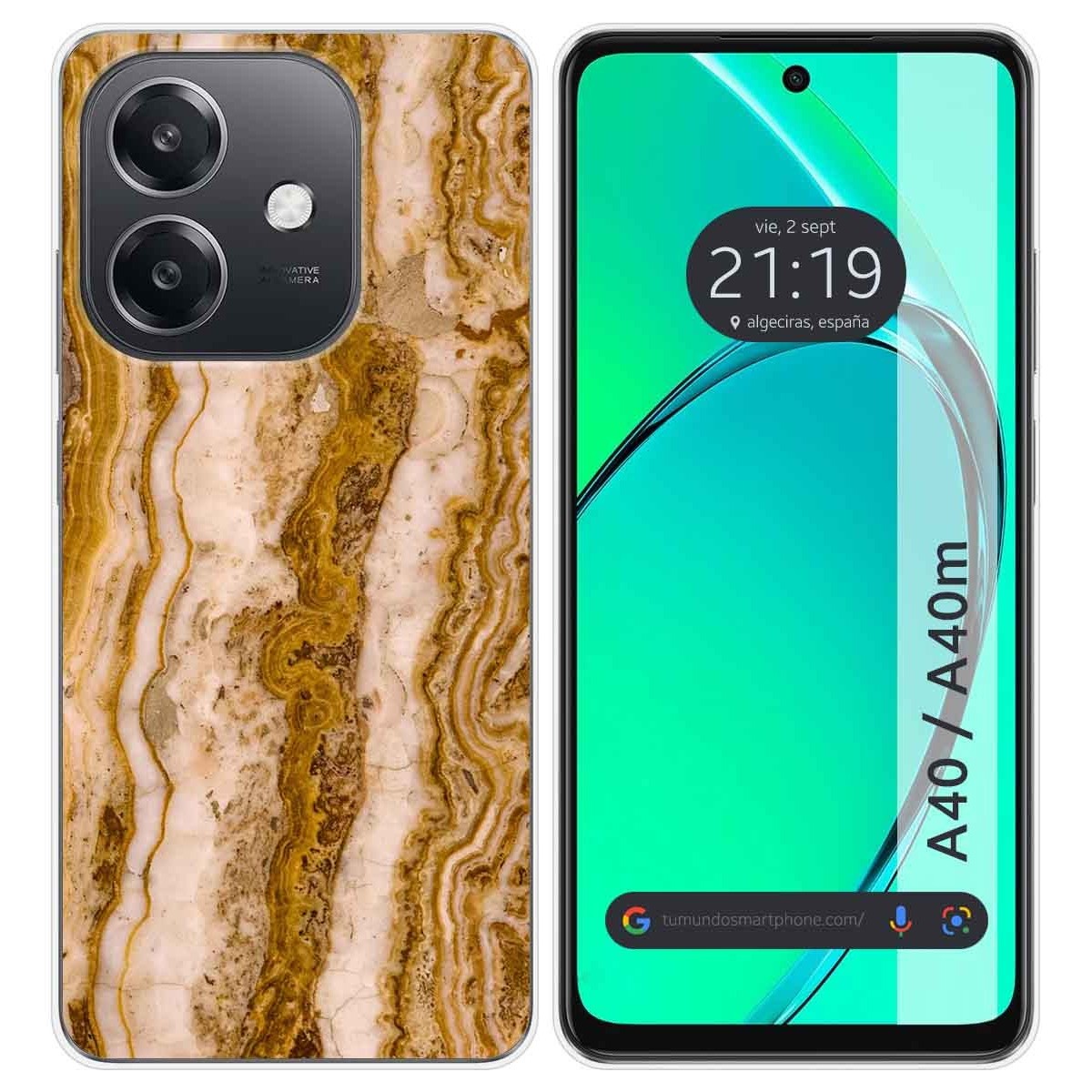 Funda Silicona para Oppo A40 / A40m diseño Mármol 10 Dibujos