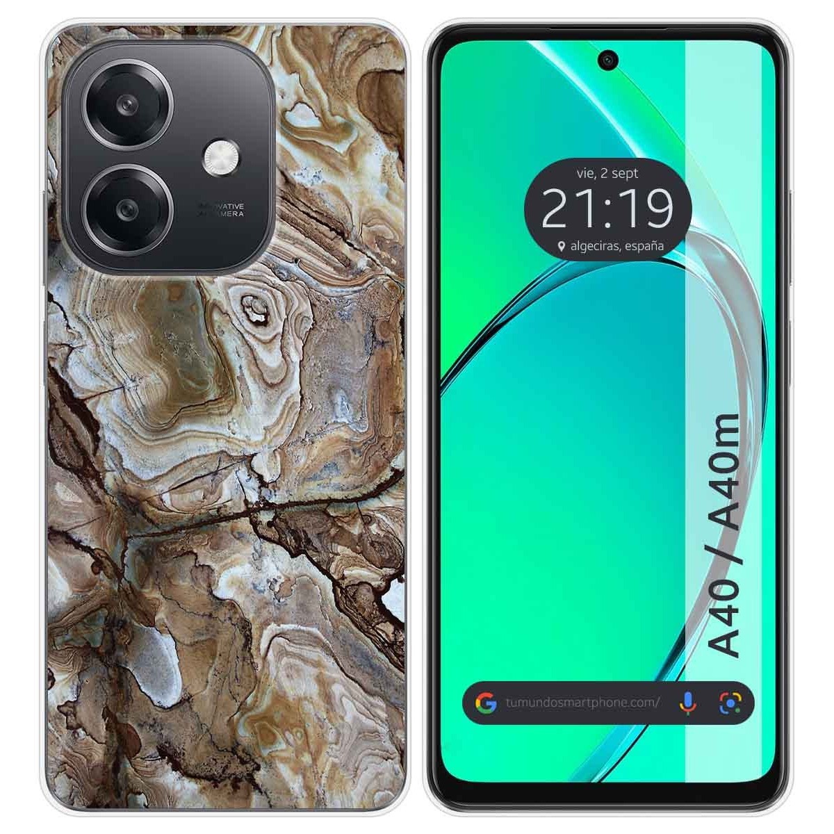 Funda Silicona para Oppo A40 / A40m diseño Mármol 14 Dibujos